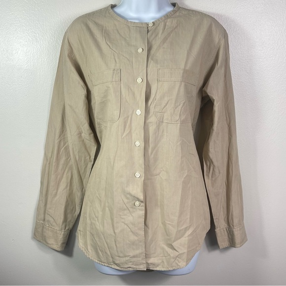 Abercrombie & Fitch Tops - Abercrombie & Fitch Co. Striped Button Up Cotton Blouse